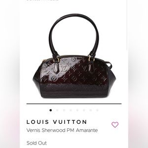 LOUIS VUITTON Vernis Sherwood PM Amarante